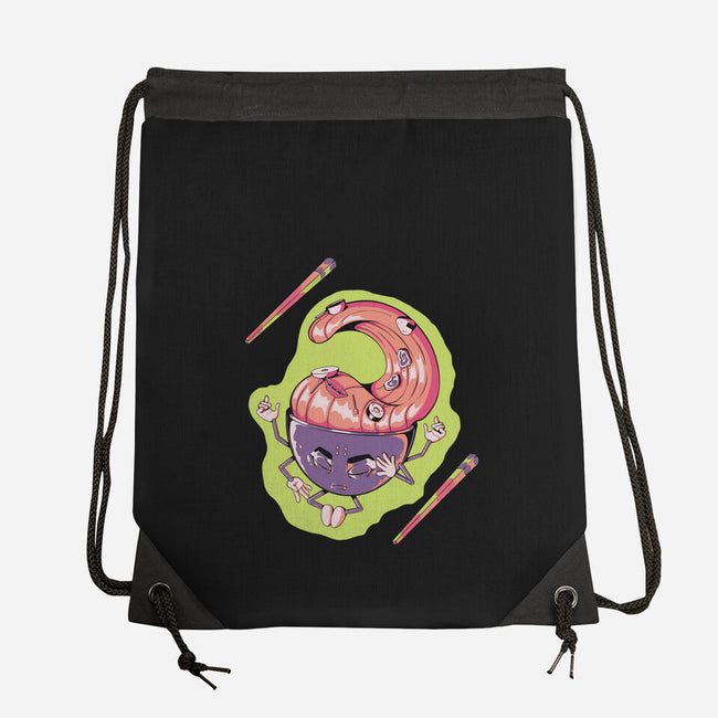 Peace Ramen-None-Drawstring-Bag-Under Flame