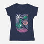 Herbivore Food-Womens-V-Neck-Tee-Under Flame