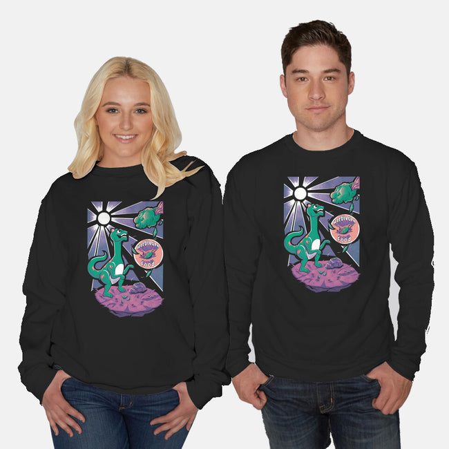 Herbivore Food-Unisex-Crew Neck-Sweatshirt-Under Flame