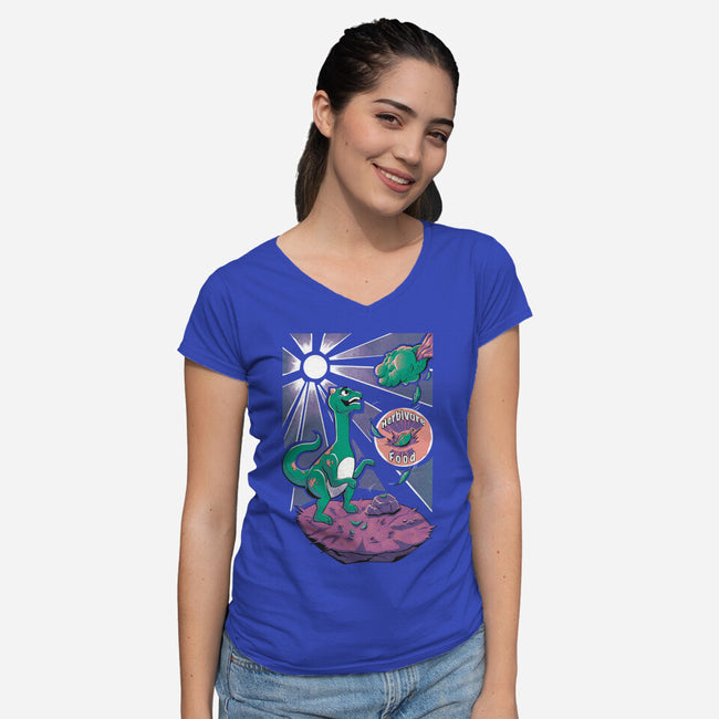 Herbivore Food-Womens-V-Neck-Tee-Under Flame