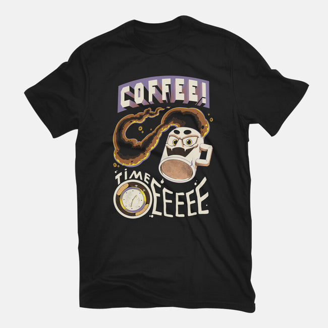 Coffee Time-Womens-Fitted-Tee-Under Flame