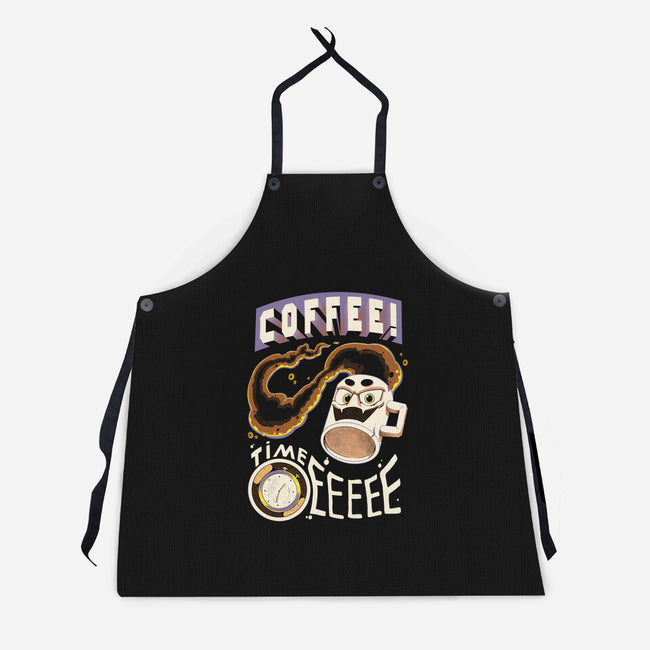 Coffee Time-Unisex-Kitchen-Apron-Under Flame