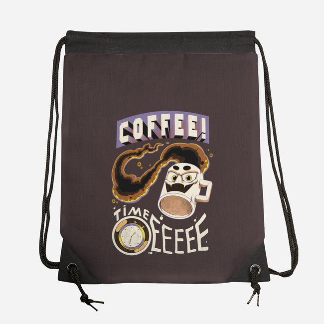 Coffee Time-None-Drawstring-Bag-Under Flame