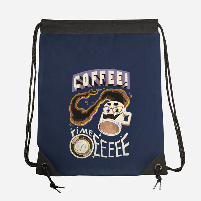 Coffee Time-None-Drawstring-Bag-Under Flame