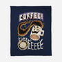 Coffee Time-None-Fleece-Blanket-Under Flame