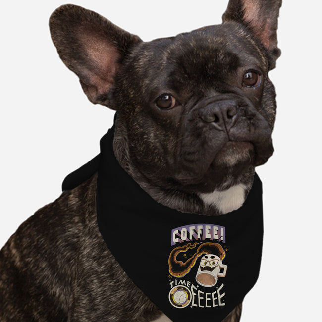 Coffee Time-Dog-Bandana-Pet Collar-Under Flame