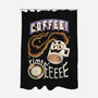 Coffee Time-None-Polyester-Shower Curtain-Under Flame