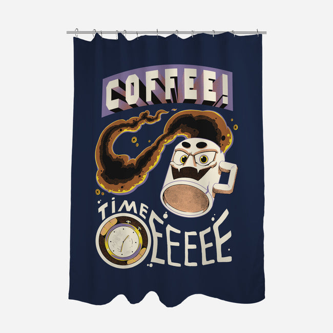 Coffee Time-None-Polyester-Shower Curtain-Under Flame