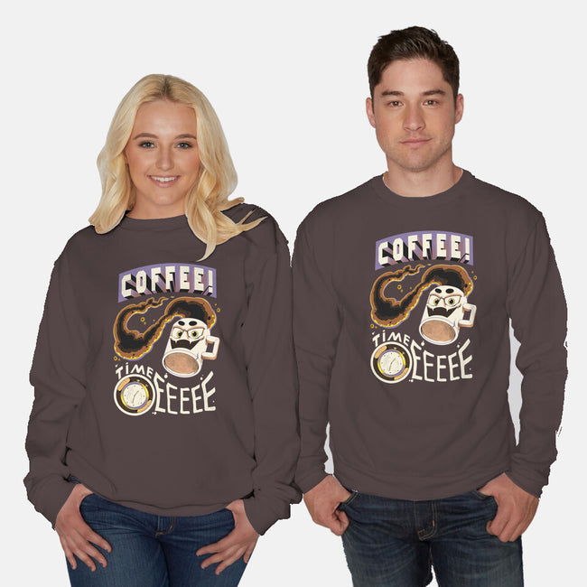 Coffee Time-Unisex-Crew Neck-Sweatshirt-Under Flame