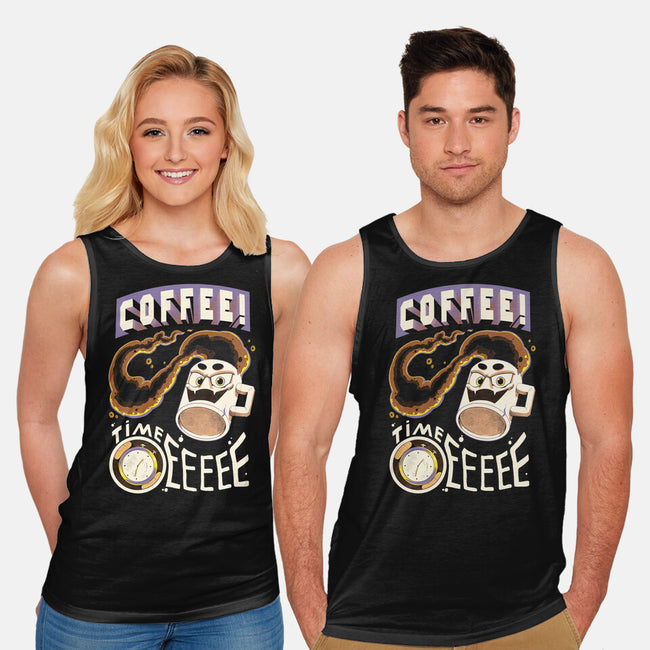 Coffee Time-Unisex-Basic-Tank-Under Flame