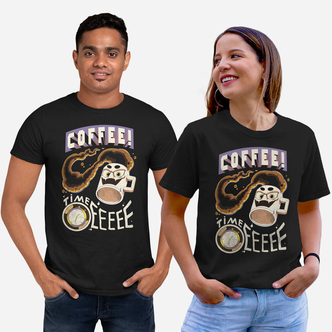 Coffee Time-Unisex-Basic-Tee-Under Flame