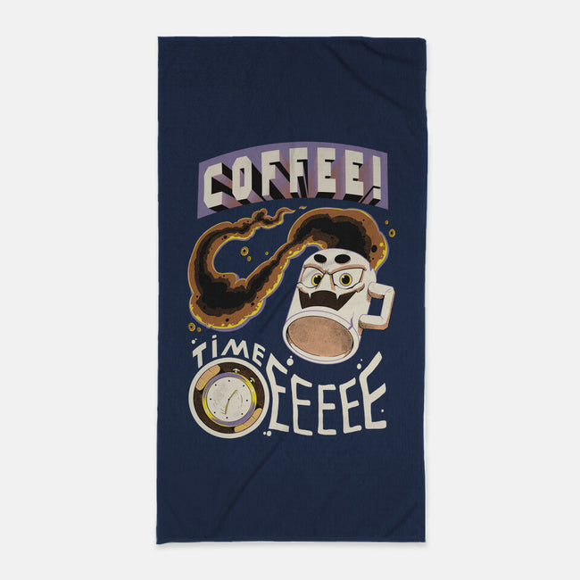 Coffee Time-None-Beach-Towel-Under Flame