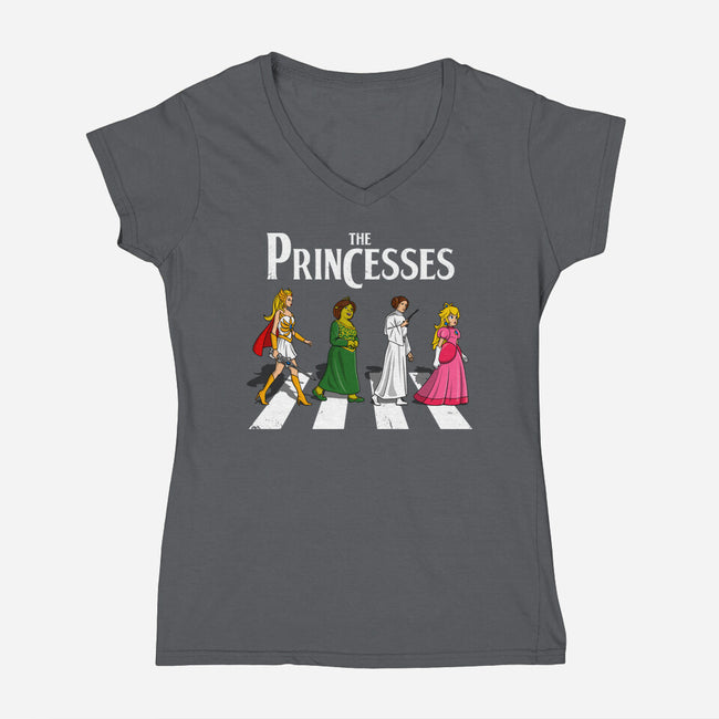 The Princesses-Womens-V-Neck-Tee-drbutler