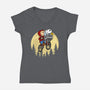 The Extraterrestrial Beagle-Womens-V-Neck-Tee-drbutler