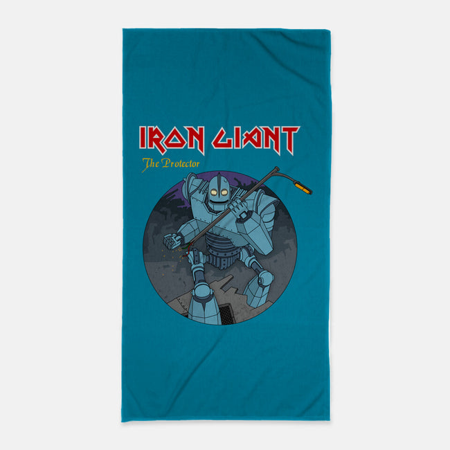 Iron Giant Protector-None-Beach-Towel-drbutler