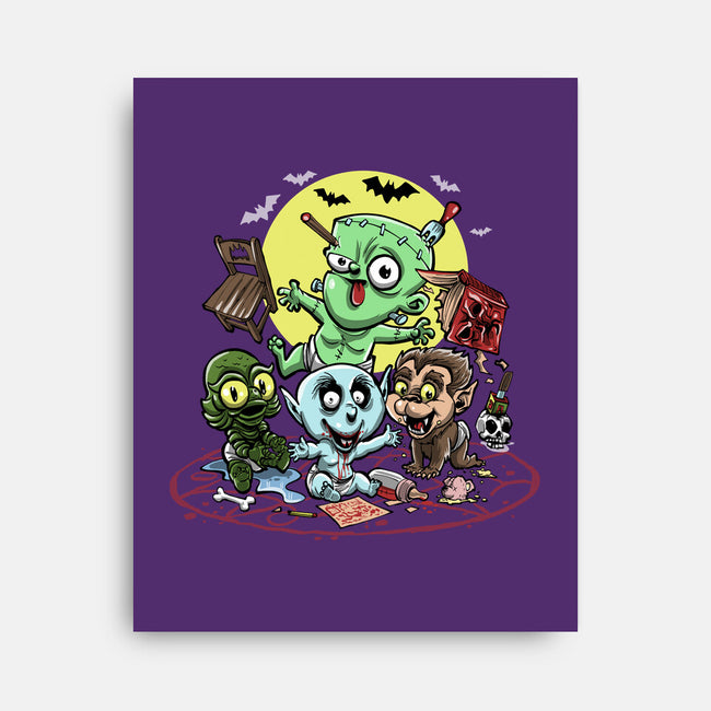 Monster Nursery-None-Stretched-Canvas-zascanauta