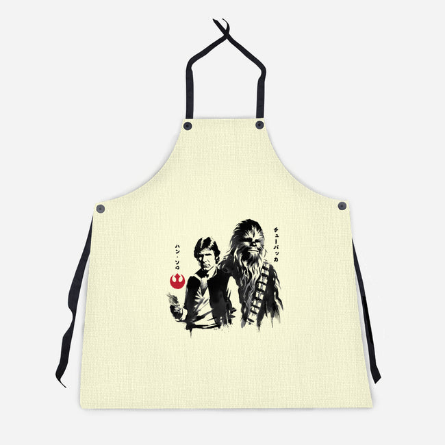 The Smugglers Sumi-e-Unisex-Kitchen-Apron-DrMonekers