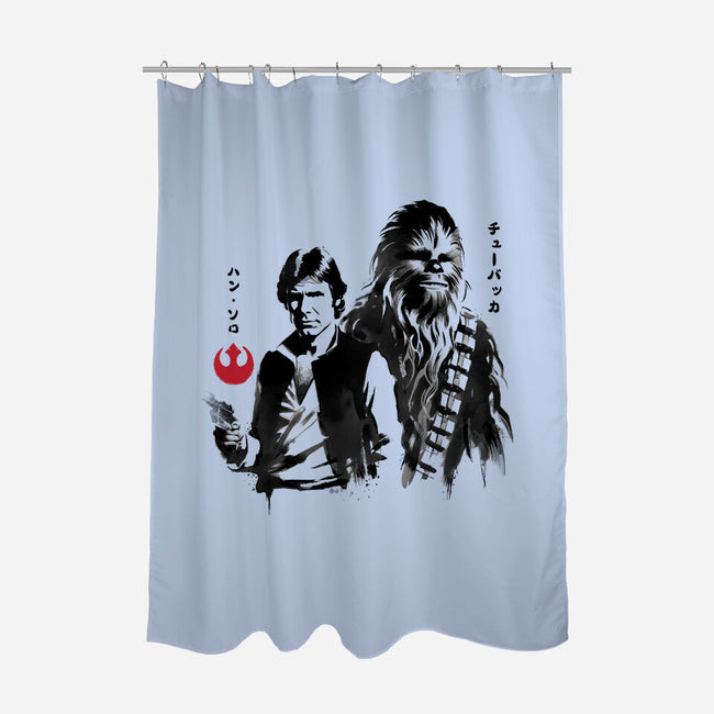 The Smugglers Sumi-e-None-Polyester-Shower Curtain-DrMonekers