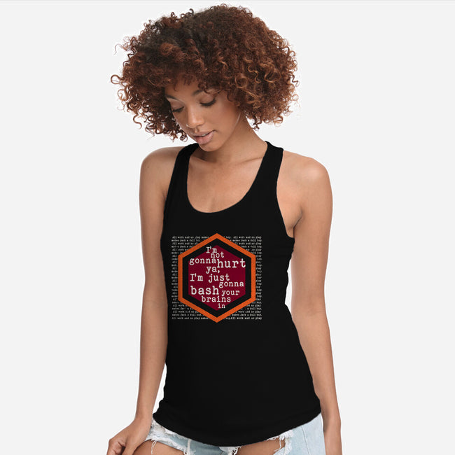 Not Gonna Hurt Ya-Womens-Racerback-Tank-Nemons