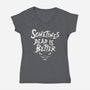 Dead Is Better-Womens-V-Neck-Tee-Nemons