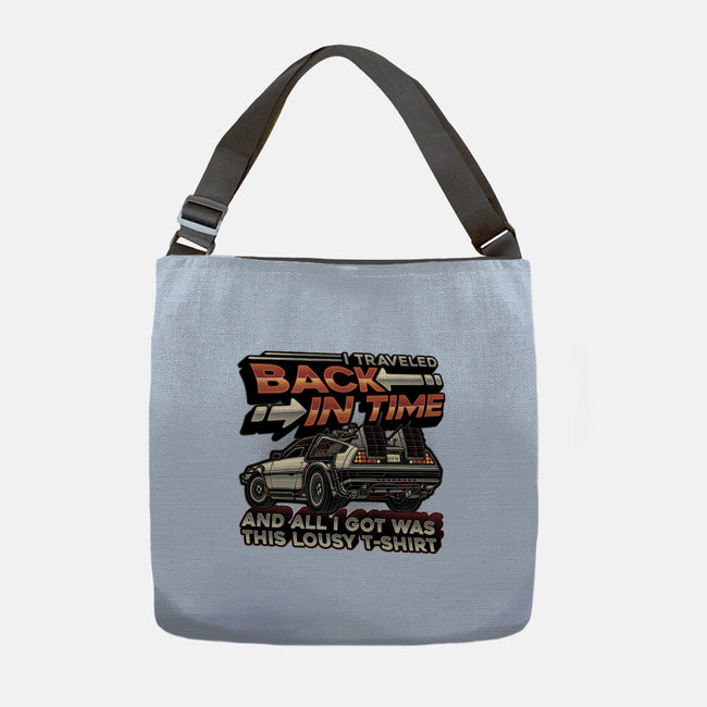 Let's Travel Back In Time-None-Adjustable Tote-Bag-glitchygorilla