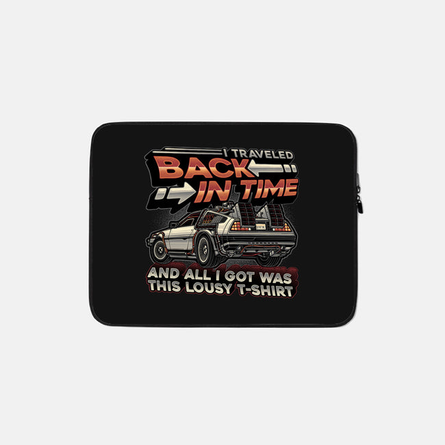 Let's Travel Back In Time-None-Zippered-Laptop Sleeve-glitchygorilla