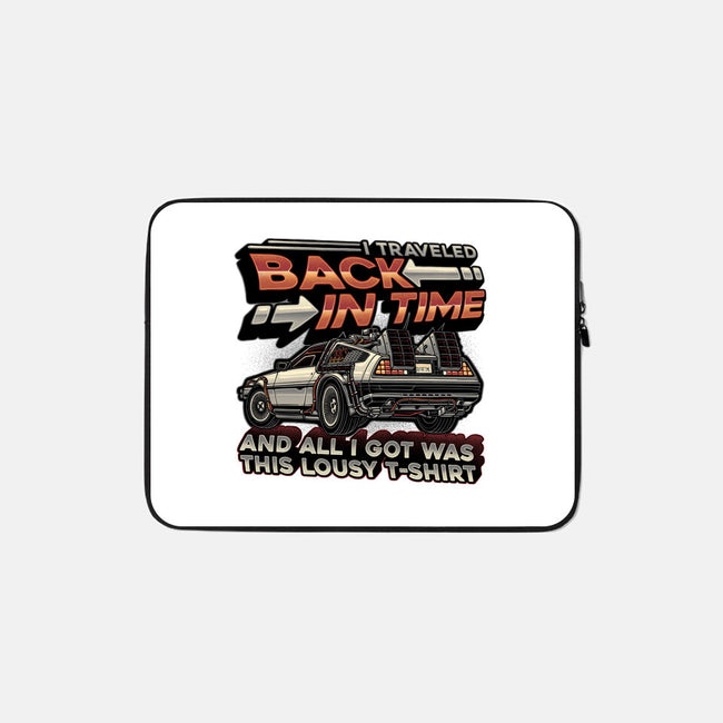 Let's Travel Back In Time-None-Zippered-Laptop Sleeve-glitchygorilla