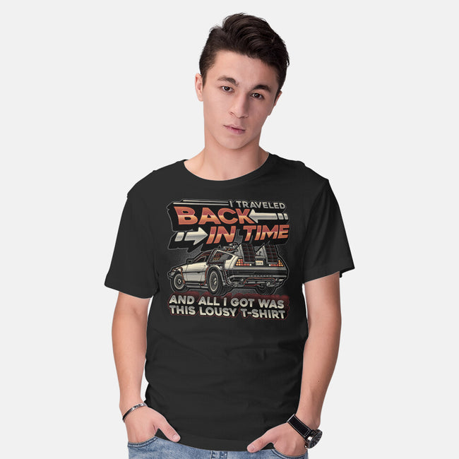 Let's Travel Back In Time-Mens-Basic-Tee-glitchygorilla