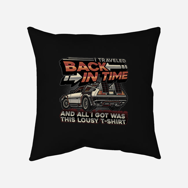 Let's Travel Back In Time-None-Non-Removable Cover w Insert-Throw Pillow-glitchygorilla