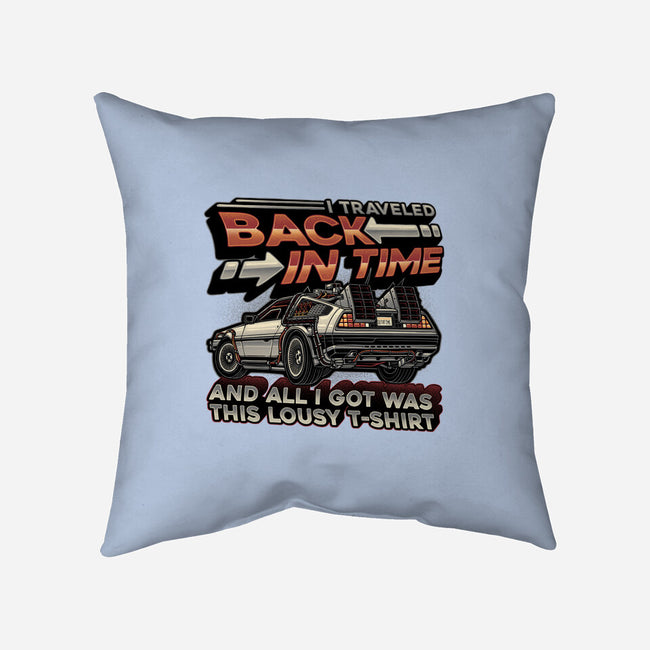 Let's Travel Back In Time-None-Non-Removable Cover w Insert-Throw Pillow-glitchygorilla