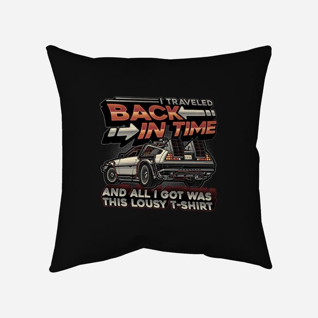 Let's Travel Back In Time-None-Removable Cover-Throw Pillow-glitchygorilla