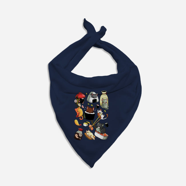 Sushi Cats-Dog-Bandana-Pet Collar-Vallina84