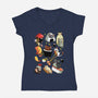 Sushi Cats-Womens-V-Neck-Tee-Vallina84