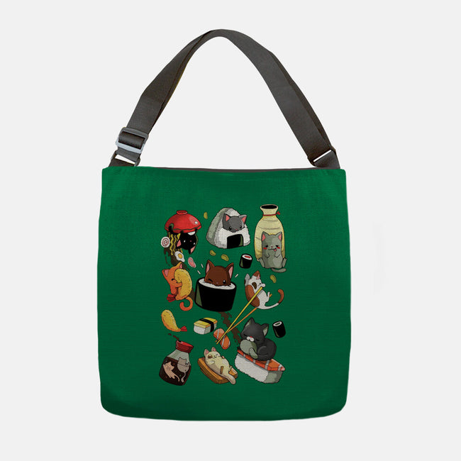 Sushi Cats-None-Adjustable Tote-Bag-Vallina84