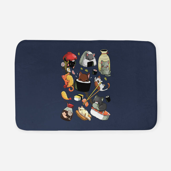 Sushi Cats-None-Memory Foam-Bath Mat-Vallina84