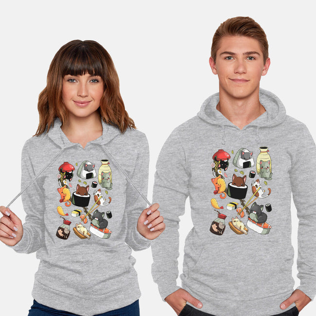 Sushi Cats-Unisex-Pullover-Sweatshirt-Vallina84