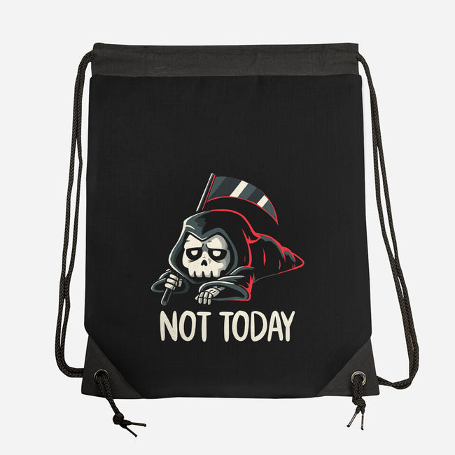 Not Today Death-None-Drawstring-Bag-koalastudio