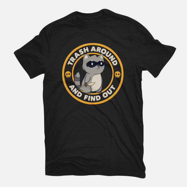 Trash Around Raccoon-Mens-Heavyweight-Tee-tobefonseca