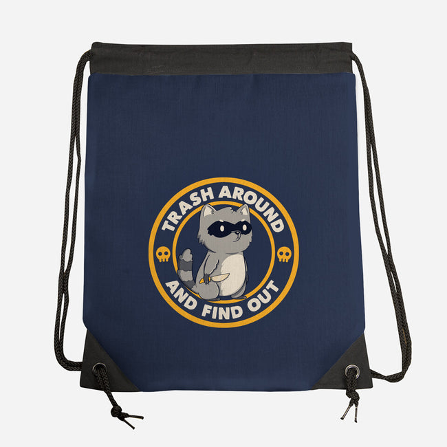 Trash Around Raccoon-None-Drawstring-Bag-tobefonseca