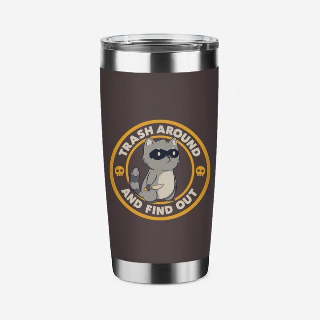 Trash Around Raccoon-None-Stainless Steel Tumbler-Drinkware-tobefonseca