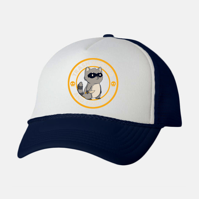 Trash Around Raccoon-Unisex-Trucker-Hat-tobefonseca