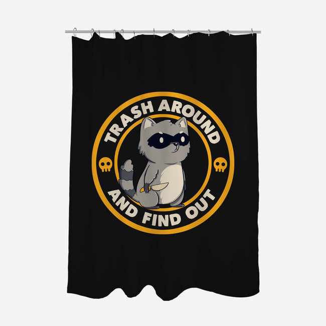 Trash Around Raccoon-None-Polyester-Shower Curtain-tobefonseca