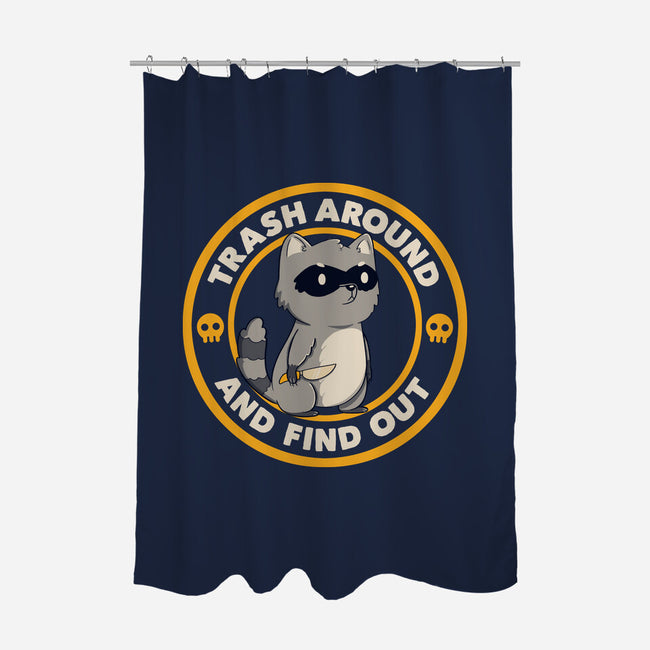 Trash Around Raccoon-None-Polyester-Shower Curtain-tobefonseca