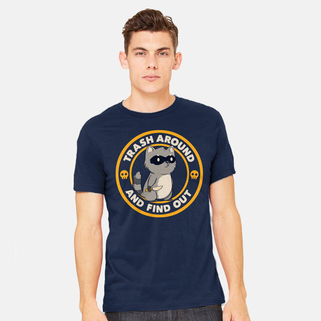 Trash Around Raccoon-Mens-Heavyweight-Tee-tobefonseca