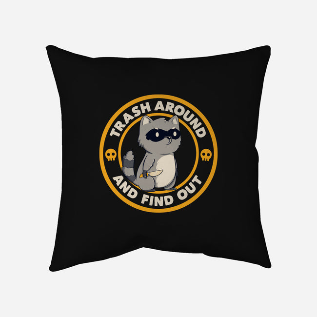 Trash Around Raccoon-None-Non-Removable Cover w Insert-Throw Pillow-tobefonseca