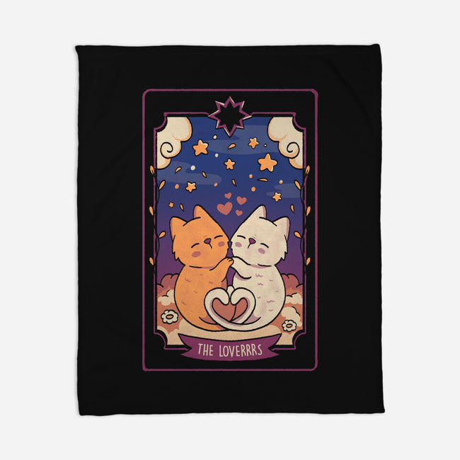 The Lovers Cat Tarot-None-Fleece-Blanket-tobefonseca