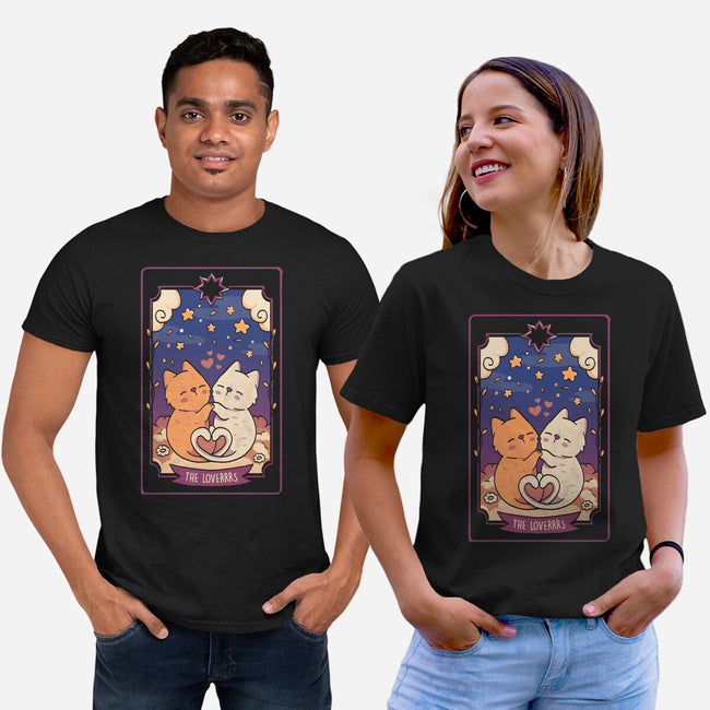 The Lovers Cat Tarot-Unisex-Basic-Tee-tobefonseca