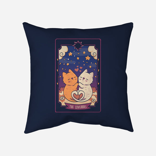 The Lovers Cat Tarot-None-Removable Cover w Insert-Throw Pillow-tobefonseca