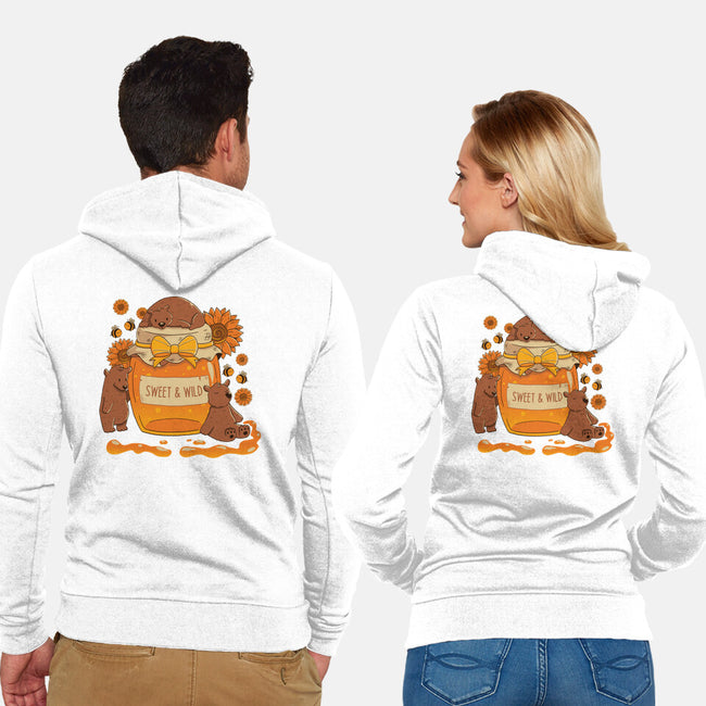 Sweet And Wild Bear-Unisex-Zip-Up-Sweatshirt-tobefonseca