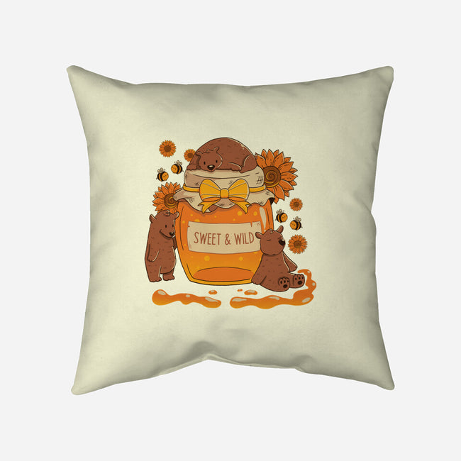 Sweet And Wild Bear-None-Non-Removable Cover w Insert-Throw Pillow-tobefonseca